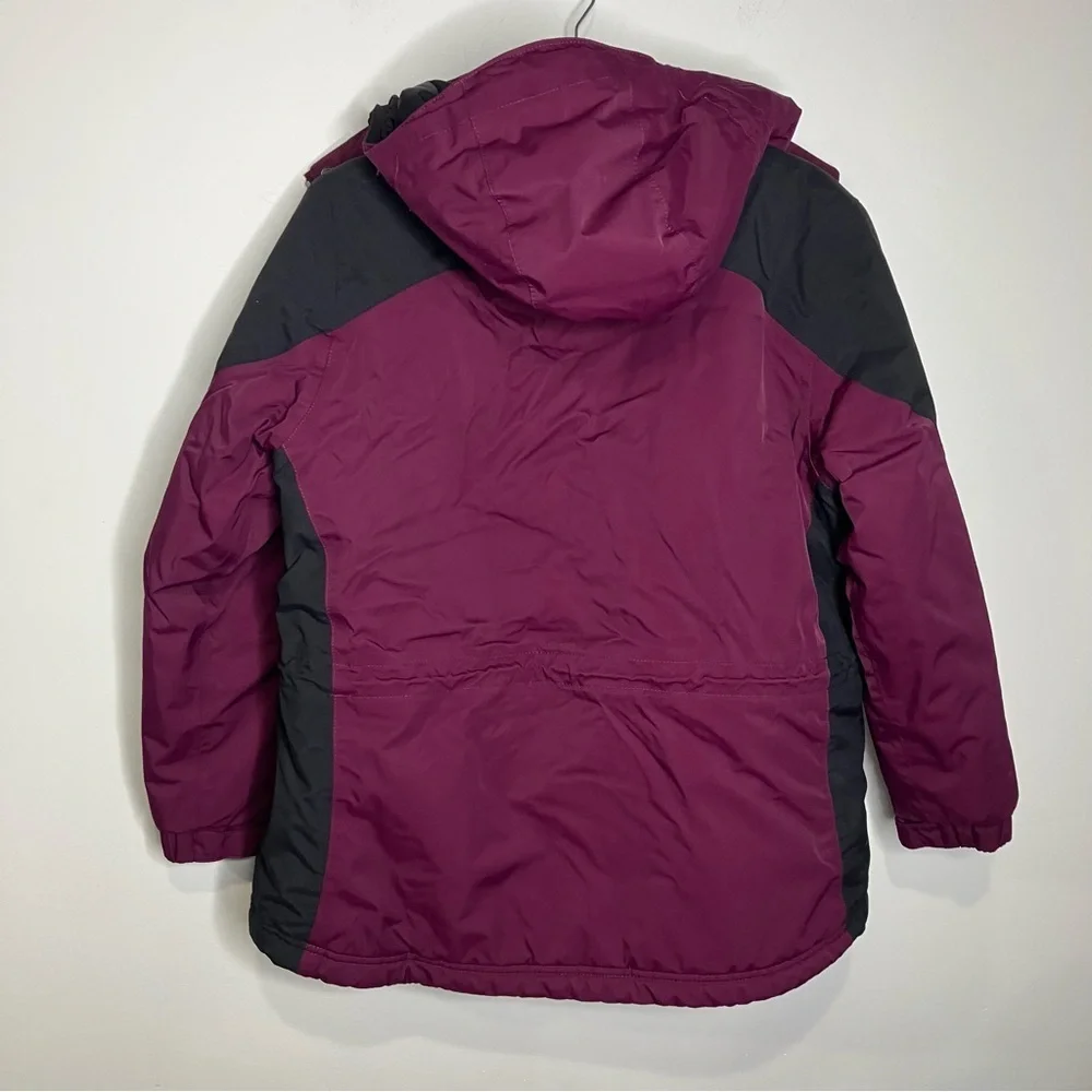 L.L. Bean purple & black‎ coat size medium